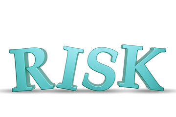 Risk management concept with letters