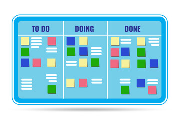 Agile kanban board with outstanding tasks