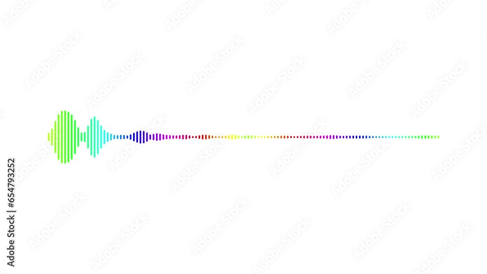 Poster sound wave isolated on black background.multicolored digital sound wave equalizer.