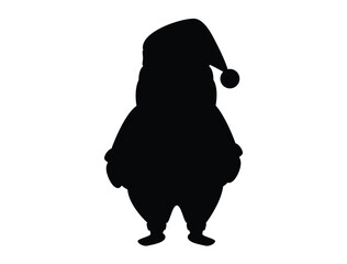 Santa clause silhouette vector art