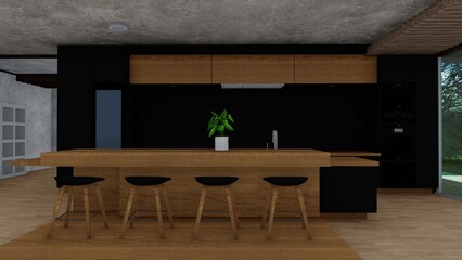 3D Render, 3D model, interior design, decorative