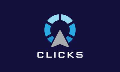 Click digital button logo technology for modern company