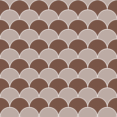 Obraz premium Brown fish scales pattern. fish scales pattern. fish scales seamless pattern. Decorative elements, clothing, paper wrapping, bathroom tiles, wall tiles, backdrop, background.