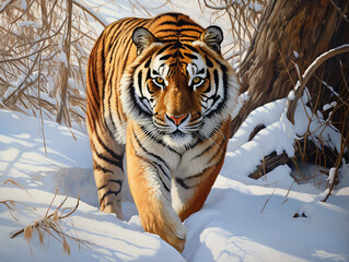 Fototapeta na wymiar tigre siberiano