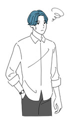 困る・悩む若い男性