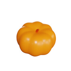 A 3D Rendering of a Plump Pumpkin Fruit Icon