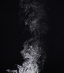 Smoke, dark background and incense, fog or gas on mockup space wallpaper. Cloud, smog and magic effect on black backdrop of steam with abstract texture, pollution pattern or mist vapor moving in air