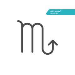 Scorpio astrology icon. Modern, simple flat vector illustration for web site or mobile app