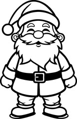 Festive Santa Claus and gift clip art in SVG, PNG formats. Perfect for Christmas projects. Instant download available!