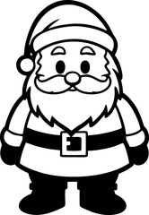 Festive Santa Claus and gift clip art in SVG, PNG formats. Perfect for Christmas projects. Instant download available!