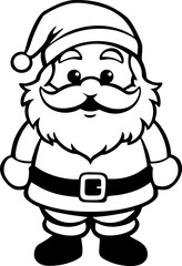 Festive Santa Claus and gift clip art in SVG, PNG formats. Perfect for Christmas projects. Instant download available!