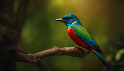 Majestic bird, colorful