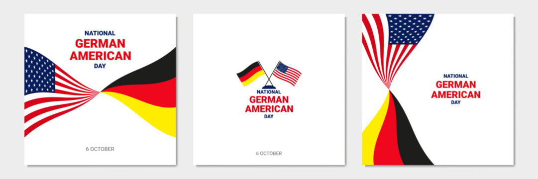 German-American Day vector illustration for Social Media Posts, Posters, Banners, cards, etc.