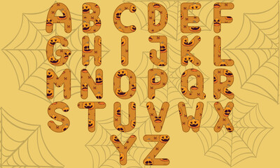 Halloween Uppercase Alphabet Set 7
