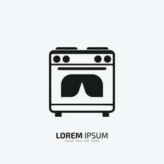 gas stove oven microwave logo design template. Cooking logo vector icon.