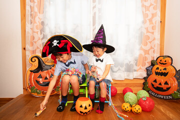 ハロウィンを楽しむ子供