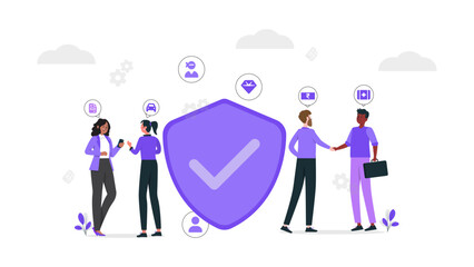 Vector concept for insurances illustration