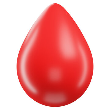 3D Blood Drop Illustration