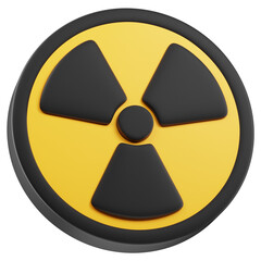 Obraz premium 3D Radiation Symbol Sign Illustration