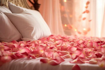 Fototapeta na wymiar Love's Embrace: Bedecked in Roses