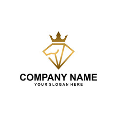 king diamond gold logo vector