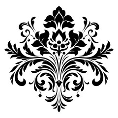 Elegant Luxury Decorative Elements Damask Style. 