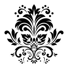 Elegant Luxury Decorative Elements Damask Style. 