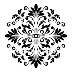 Elegant Luxury Decorative Elements Damask Style. 