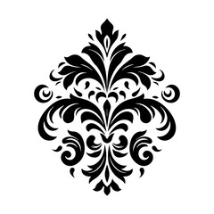 Elegant Luxury Decorative Elements Damask Style. 