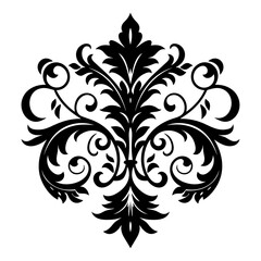 Elegant Luxury Decorative Elements Damask Style. 