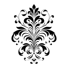 Elegant Luxury Decorative Elements Damask Style. 
