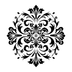 Elegant Luxury Decorative Elements Damask Style. 