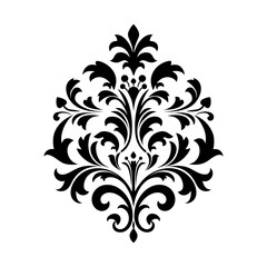 Elegant Luxury Decorative Elements Damask Style. 