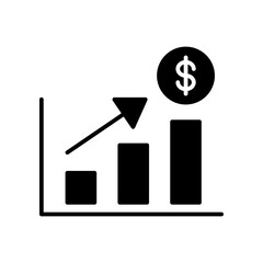 increase money growth icon. Progress Marketing diagram. Profit earning analysis. Salary report. thin line simple pictogram, stroke style. Vector illustration. Design