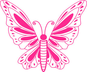 butterfly pink light insect icon