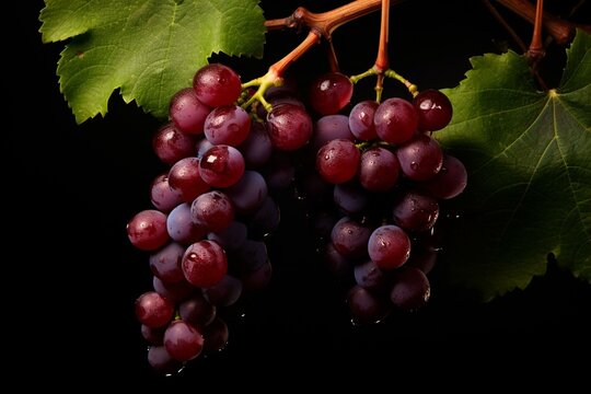 High-resolution wallpaper featuring a cluster of grapes. Generative AI