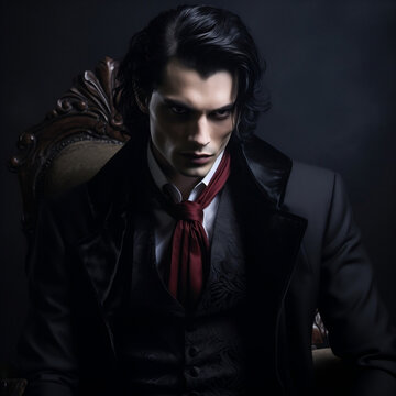 portrait of a male vampire