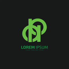 initial letter AP or PA minimal abstract and lineart logo icon