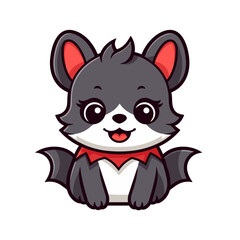 Vector clipart, cute vampire dracula dog vector clipart, fall autumn halloween drawing