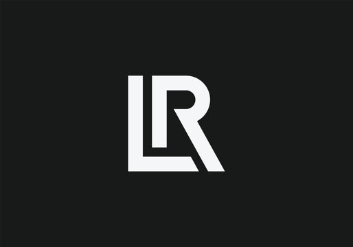 initial letter LR or RL minimal abstract and lineart logo, vector icon