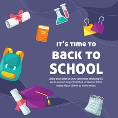 Frame education school background design