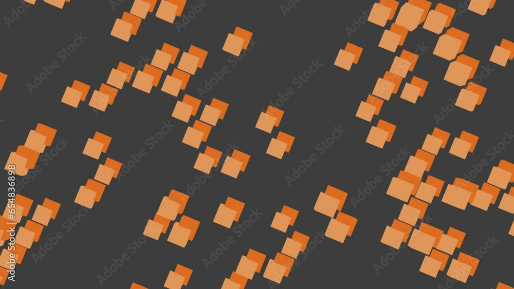 Poster gray background and dynamic squares. intro animation screensaver.