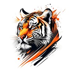 tiger : a tattoo of tiger head. use as t-shirt design