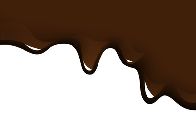 Chocolate liquid on white design for candy food background vector