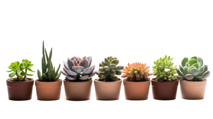 Plante Succulentes (various genera) avec transparence sans background