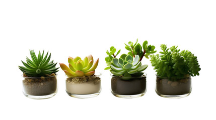 Plante Succulentes (various genera) avec transparence sans background