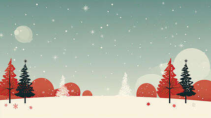Fototapeta na wymiar winter landscape with christmas tree