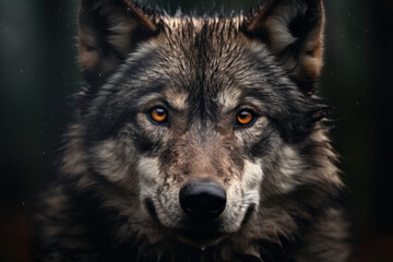 Gray wolf in the wild