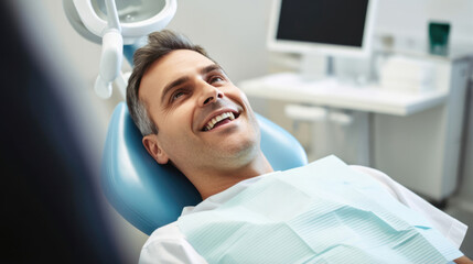 A patient receiving sedation dentistry for a stress-free experience - obrazy, fototapety, plakaty