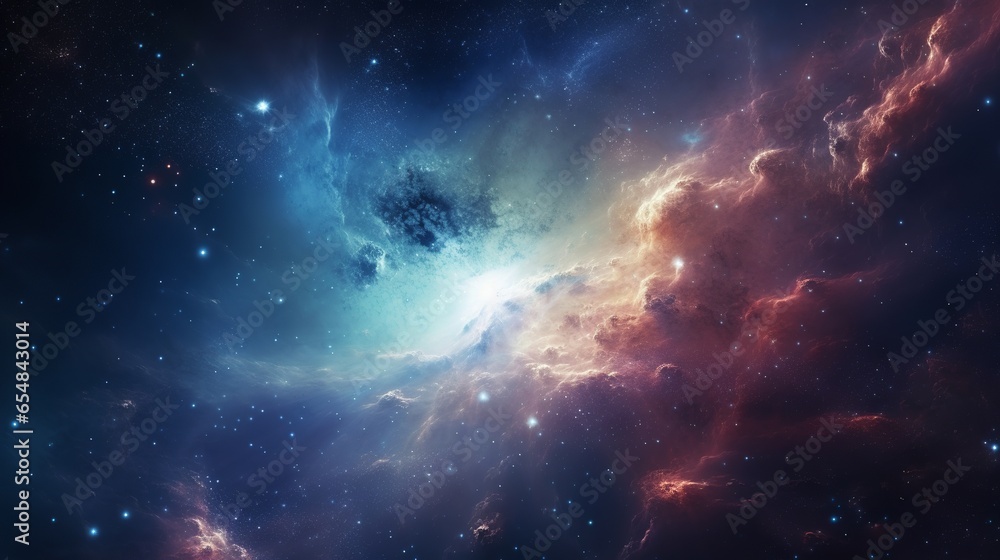 Canvas Prints space view of the universe with nebula stars and galaxies